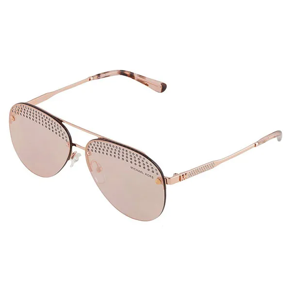 Kính Mát Nữ Michael Kors MK East Side Grey Mirrored Rose Gold Pilot Ladies Sunglasses MK1135B 11084Z 59 Màu Vàng Hồng