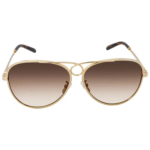 Kính Mát Nữ Tory Burch Brown Gradient Aviator Ladies Sunglasses TY6093 330413 59 Màu Nâu