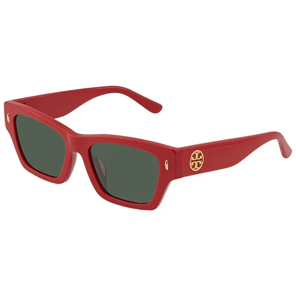 Kính Mát Nữ Tory Burch Dark Green Rectangular Ladies Sunglasses TY7169U 18933H 52 Màu Đỏ - Kính mắt - Vua Hàng Hiệu
