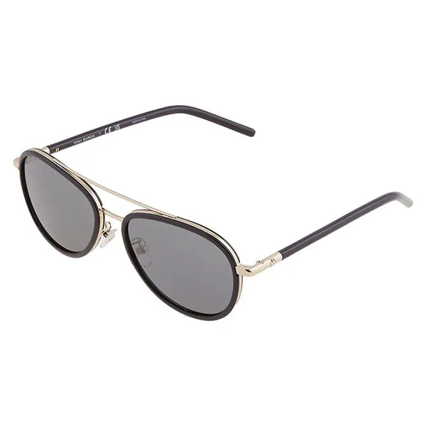Kính Mát Nữ Tory Burch Dark Grey Flash Mirrored Pilot Ladies Sunglasses TY6089 33056V 57 Màu Xám