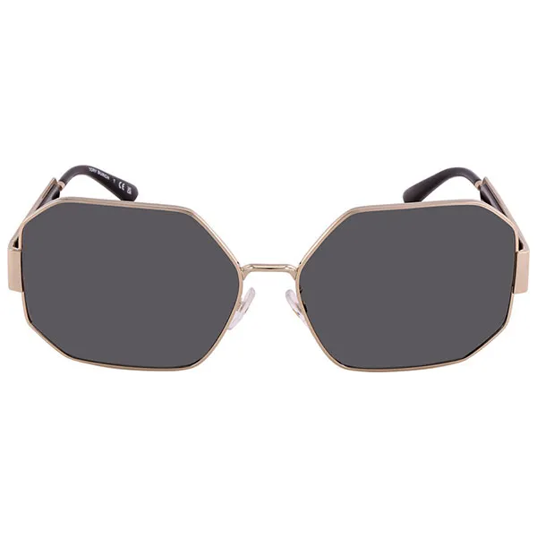 Kính Mát Nữ Tory Burch Grey Irregular Ladies Sunglasses TY6094 327187 60 Màu Xám Đen - Kính mắt - Vua Hàng Hiệu