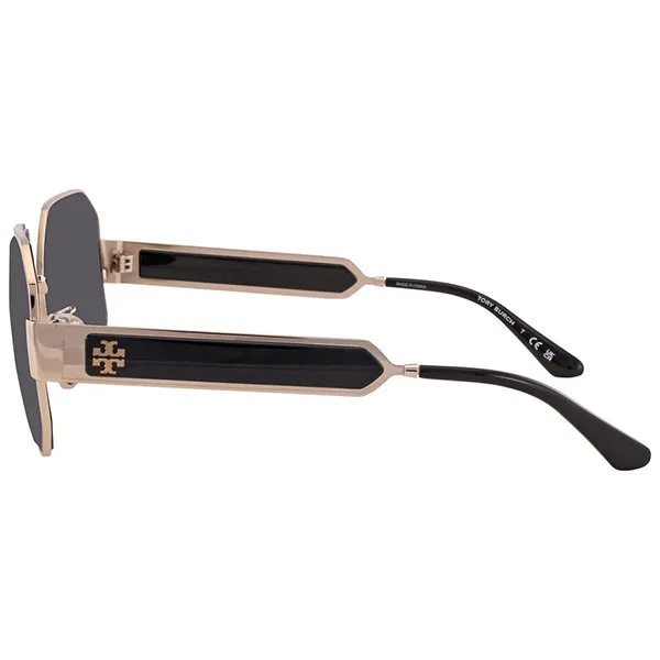 Kính Mát Nữ Tory Burch Grey Irregular Ladies Sunglasses TY6094 327187 60 Màu Xám Đen - Kính mắt - Vua Hàng Hiệu
