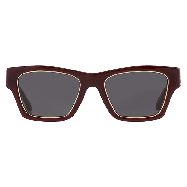 Kính Mát Nữ Tory Burch Solid Grey Rectangular Ladies Sunglasses TY7186U 191987 53 Màu Đỏ Mận