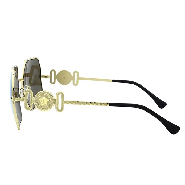 Kính Mát Nữ Versace Brown Mirror Gold Irregular Sunglasses VE2248 10027P 58 Màu Vàng