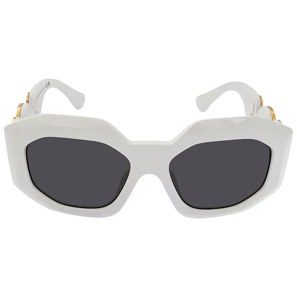 Kính Mát Nữ Versace Dark Gray Irregular Ladies Sunglasses VE4424U 314/87 56 Màu Đen Trắng