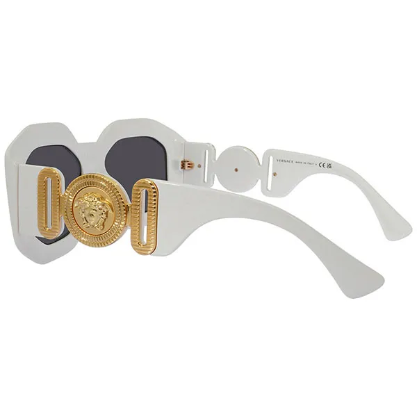 Kính Mát Nữ Versace Dark Gray Irregular Ladies Sunglasses VE4424U 314/87 56 Màu Đen Trắng