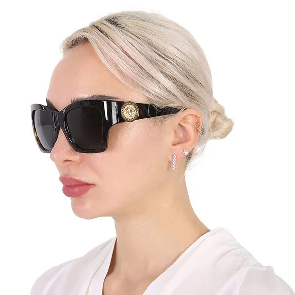 Kính Mát Nữ Versace Dark Grey Butterfly Ladies Sunglasses VE4452 108/87 55 Màu Xám Đậm