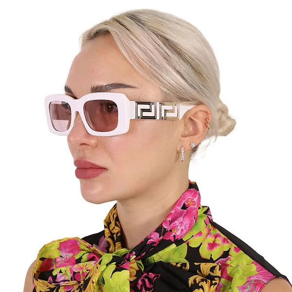 Kính Mát Nữ Versace Pink Rectangular Ladies Sunglasses VE4444U 314/5 54 Màu Hồng - Kính mắt - Vua Hàng Hiệu
