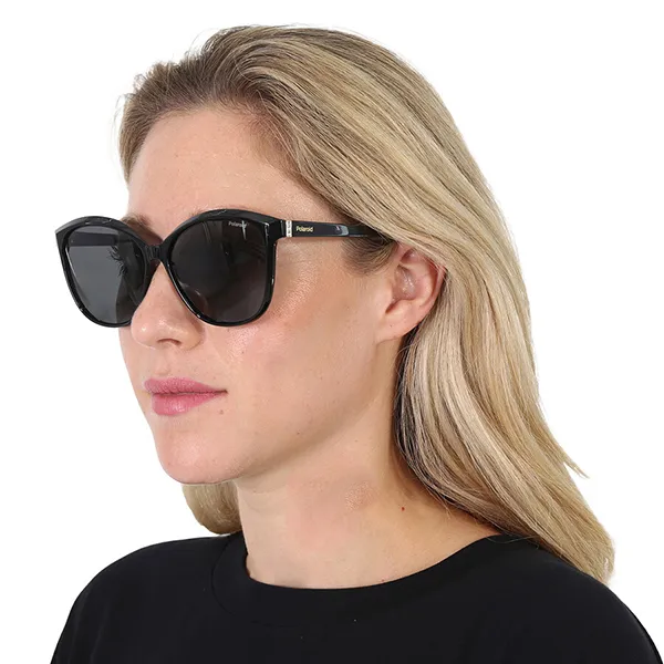 Kính Mát Polaroid Core Polarized Grey Cat Eye Sunglasses PLD 4100/F/S 0807/M9 59 Màu Đen Xám - Kính mắt - Vua Hàng Hiệu
