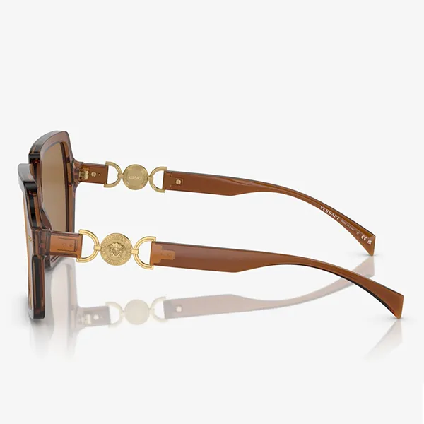 Kính Mát Versace Brown Orange Metallic Mirror Square Sunglasses VE4441 5028/O 55 Màu Nâu - Kính mắt - Vua Hàng Hiệu