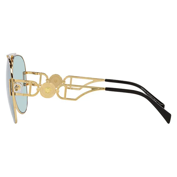 Kính Mát Versace Lightt Blue Pilot Unisex Sunglasses VE2255 1002/1 63 Màu Xanh Vàng