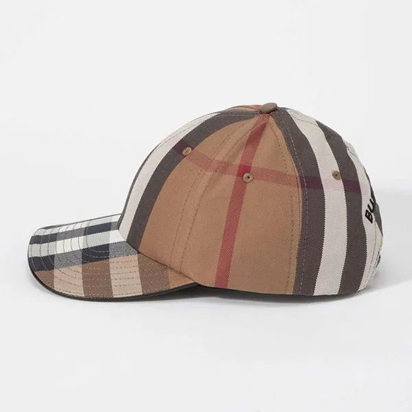 Mũ Burberry Logo Detail Check Baseball Cap 8056080 Màu Nâu Size XL