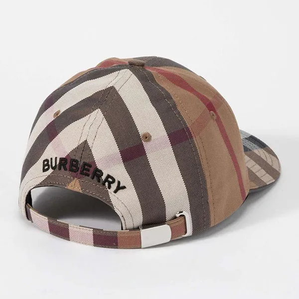 Mũ Burberry Logo Detail Check Baseball Cap 8056080 Màu Nâu Size XL