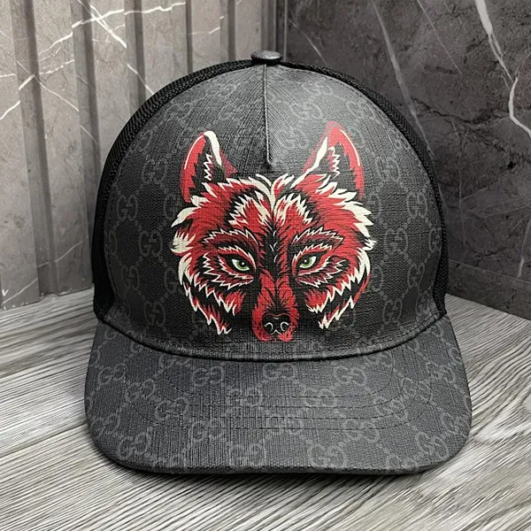Mũ Gucci Black GG Fox Cap Màu Đen Xám Size XL - Mũ nón - Vua Hàng Hiệu