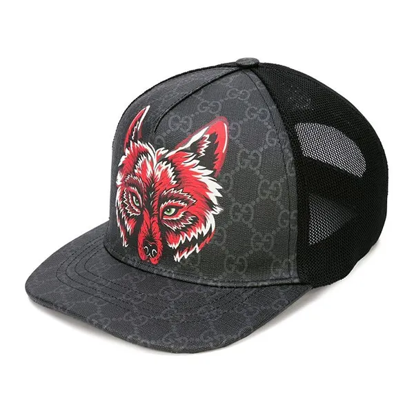 Mũ Gucci Black GG Fox Cap Màu Đen Xám Size XL - Mũ nón - Vua Hàng Hiệu