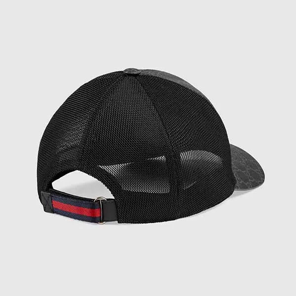 Mũ Gucci Kingsnake Print GG Supreme Baseball Black Màu Đen Size L - 4