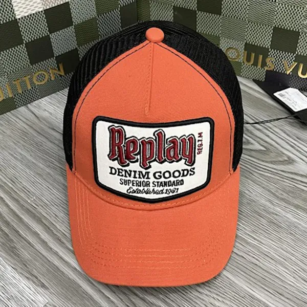 Mũ Replay Denim Goods Cap Orange Màu Cam Đen Size 57-59 - Mũ nón - Vua Hàng Hiệu