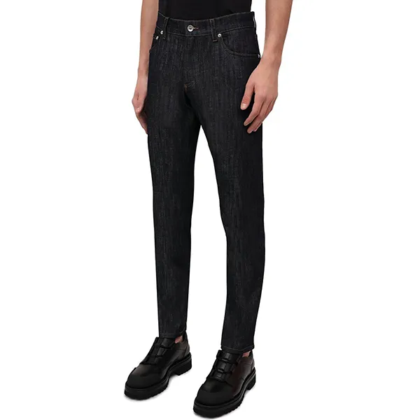Quần Jean Nam Dolce & Gabbana D&G Logo Low Rise Tapered Denim GY07LZ Màu Đen Xám Size 48 - Thời trang - Vua Hàng Hiệu