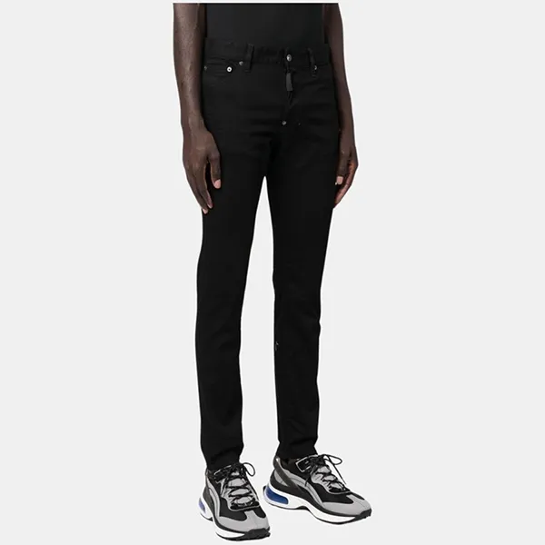 Quần Jean Nam Dsquared2 Logo Patch S74LB1314S30730900 Màu Đen Size 46