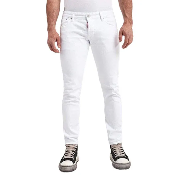 Quần Jean Nam Dsquared2 S71LB1151 Sexy Dean Màu Trắng Size 46