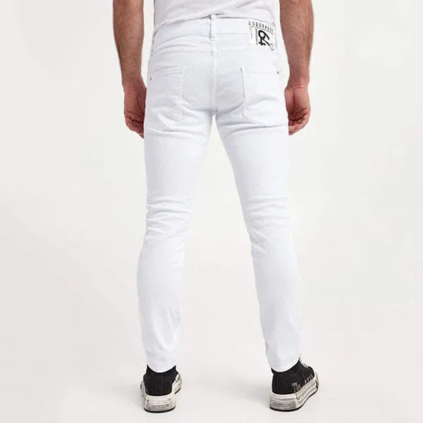 Quần Jean Nam Dsquared2 S71LB1151 Sexy Dean Màu Trắng Size 46