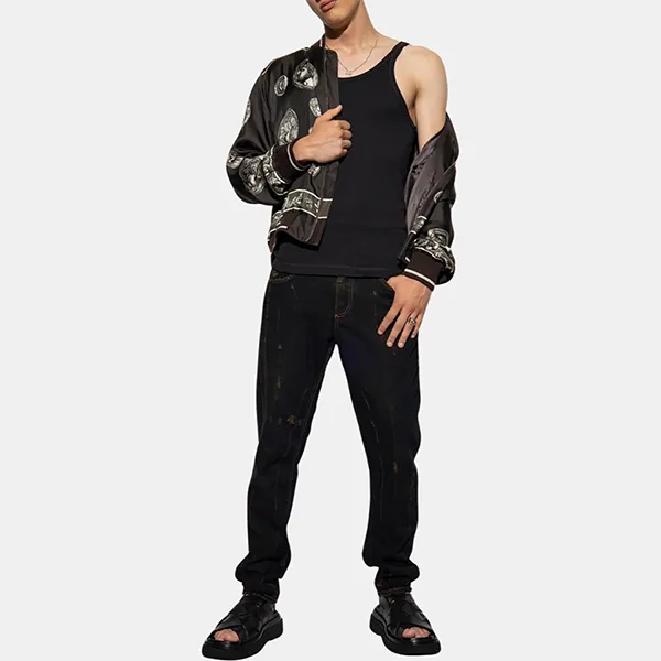 Quần Nam Jean Dolce & Gabbana D&G Black Regular Fit GYJCCDG8JF0S9001 Màu Đen Size 50