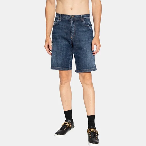 Quần Short Nam Dolce & Gabbana D&G Jean Light Blue With Black Tag GWNXAD G8GW9 S9001 Màu Xanh Size 44