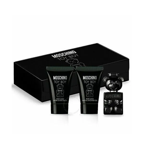 Set Nước Hoa Nam Moschino Toy Boy 3 Pc Set (EDP Mini 5ml + Sữa Tắm 25ml + Dầu Dưỡng Sau Cạo Râu - Nước hoa - Vua Hàng Hiệu