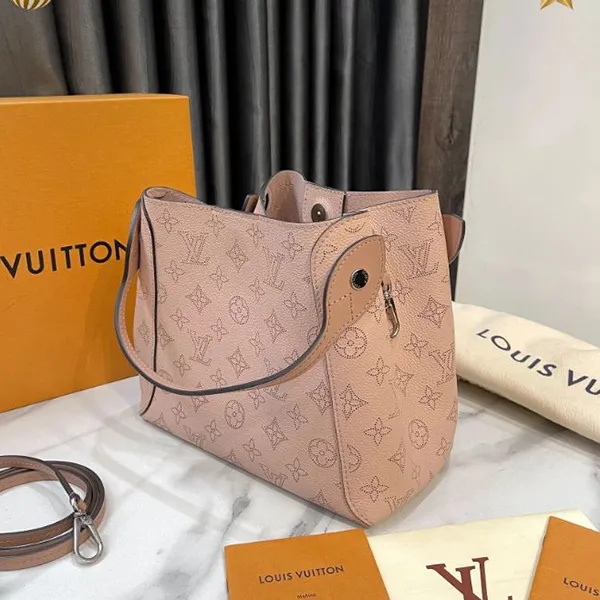 Set Túi Xách Nữ Louis Vuitton LV Mahina Hina PM Magnolia 2WAY Bag Màu Hồng Nude