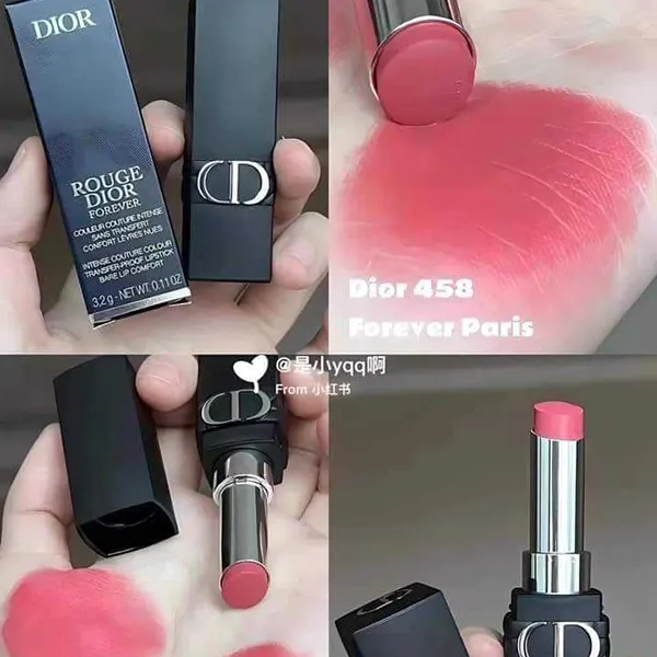 Son Dior Rouge Dior Forever Transfer-Proof Lipstick 458 Forever Paris Màu Hồng Đào
