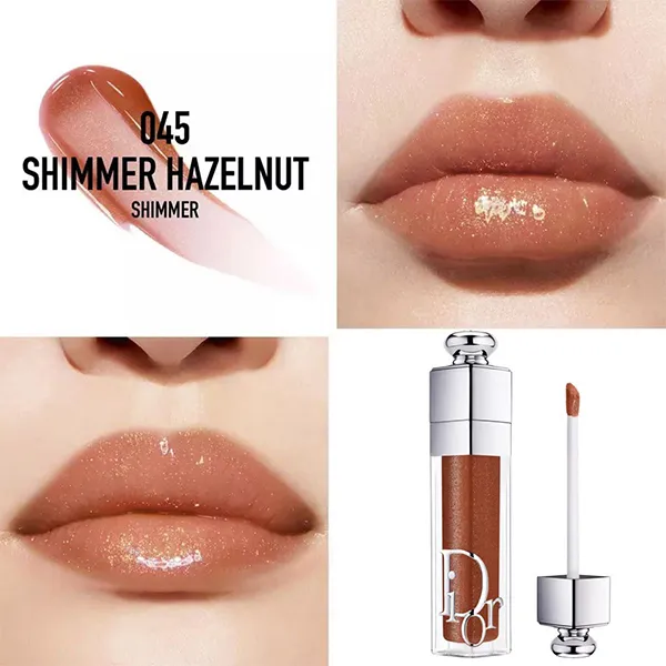 Son Dưỡng Dior Maximizer 045 Shimmer Hazelnut Màu Cam Nâu Hạt Dẻ
