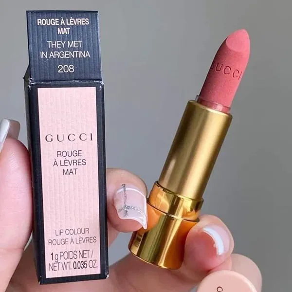 Son Gucci 208 They Met In Argentina Màu Cam Đất 1g