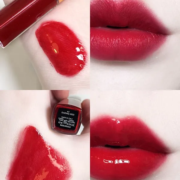 Son Kem Chanel Le Rouge Duo Ultra Tenue 47 Daring Red Màu Đỏ - Son Môi - Vua Hàng Hiệu