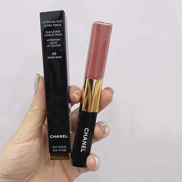Son Kem Chanel Le Rouge Duo Ultra Tenue 69 Tender Beige Màu Be - Son Môi - Vua Hàng Hiệu