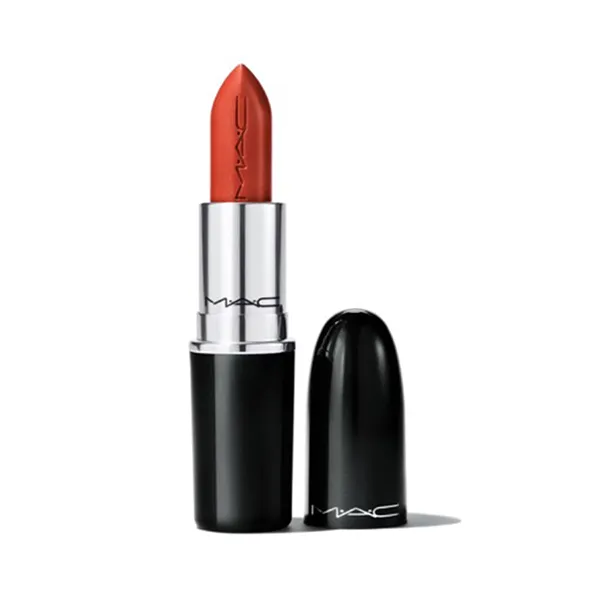 Son MAC Lustreglass Sheer Shine Lipstick 563 Obviously Màu Cam Gạch - Son Môi - Vua Hàng Hiệu