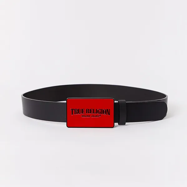 Thắt Lưng Nam True Religion Buckle Belt TR301030 Màu Đen Đỏ Size 30 - Thắt lưng - Vua Hàng Hiệu