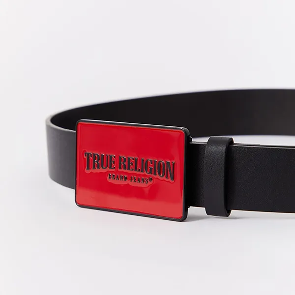 Thắt Lưng Nam True Religion Buckle Belt TR301030 Màu Đen Đỏ Size 30 - Thắt lưng - Vua Hàng Hiệu