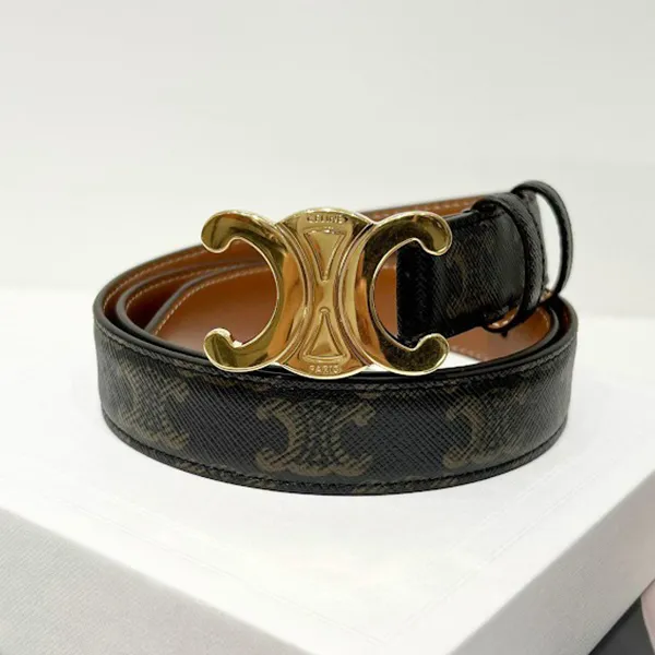 Thắt Lưng Nữ Celine Belt Triomphe Brown Monogram 2.5cm Màu Nâu Size 80 - Thắt lưng - Vua Hàng Hiệu