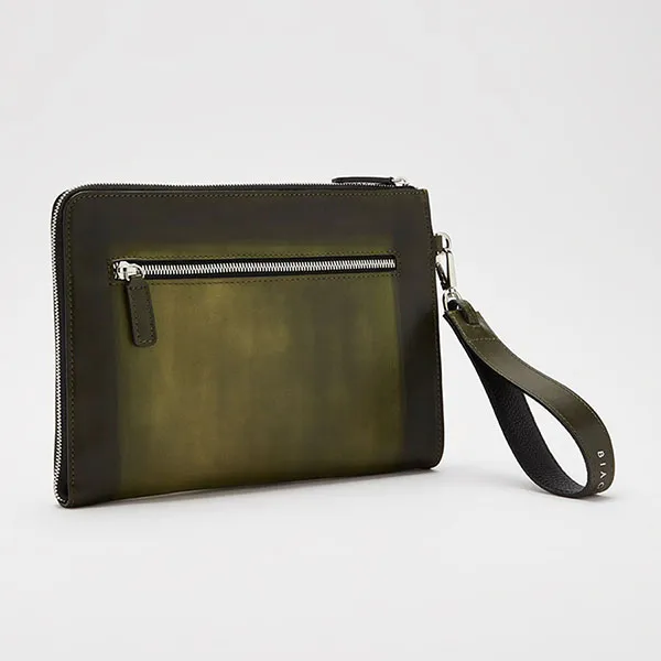 Túi Cầm Tay Nam Biagini Patin Clutch Green Màu Xanh Green