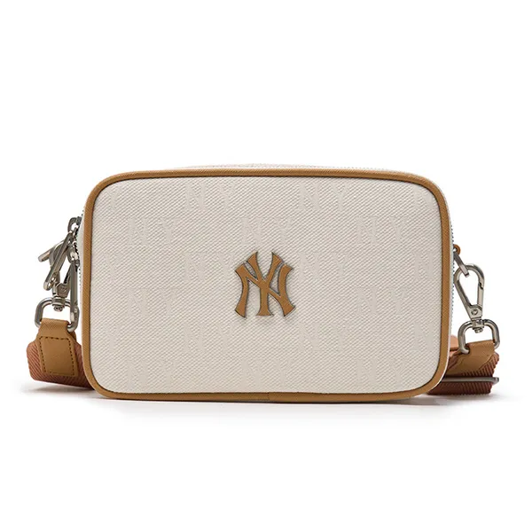 Túi Đeo Chéo MLB Mini Monogram Jacquard New York Yankees 3ACRS014N-50CRD Màu Kem - Túi xách - Vua Hàng Hiệu