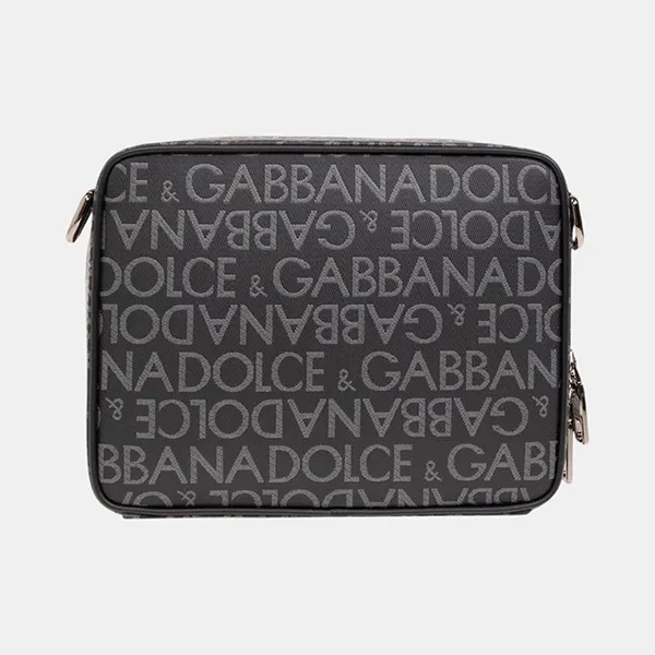 Túi Đeo Chéo Nam Dolce & Gabbana D&G Coated Jacquard Messenger Bag BM2297 AJ705-8B969 Màu Đen Xám