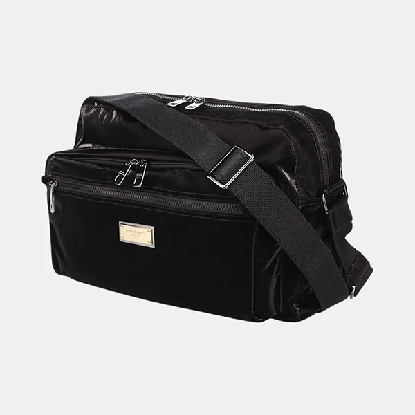 Túi Đeo Chéo Nam Dolce & Gabbana D&G Nero Sicilia Dna Nylon Messenger Black BM1955AO24380999 Màu Đen - Túi xách - Vua Hàng Hiệu