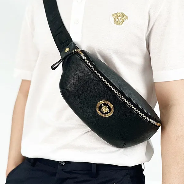 Túi Đeo Chéo Nam Versace Medusa Belt Bag Black 1002884 1A02187 1B00V Màu Đen - Túi xách - Vua Hàng Hiệu