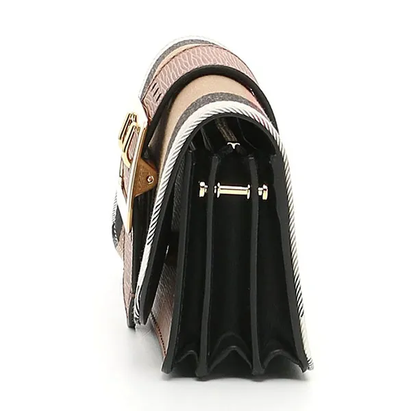 Túi Đeo Chéo Nữ Burberry Madison Check Crossbody Bag Màu Be Kẻ
