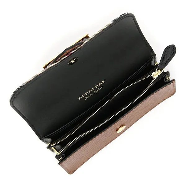 Túi Đeo Chéo Nữ Burberry Madison Check Crossbody Bag Màu Be Kẻ