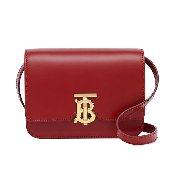 Túi Đeo Chéo Nữ Burberry TB Mini Dark Carmine Leather Màu Đỏ