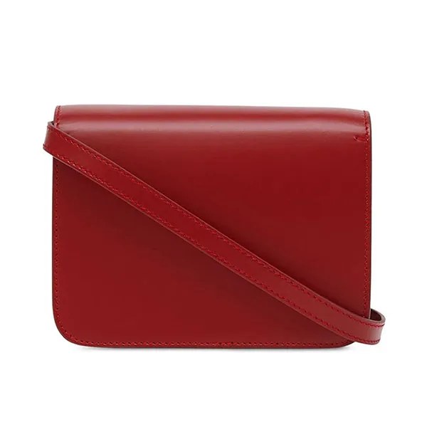 Túi Đeo Chéo Nữ Burberry TB Mini Dark Carmine Leather Màu Đỏ