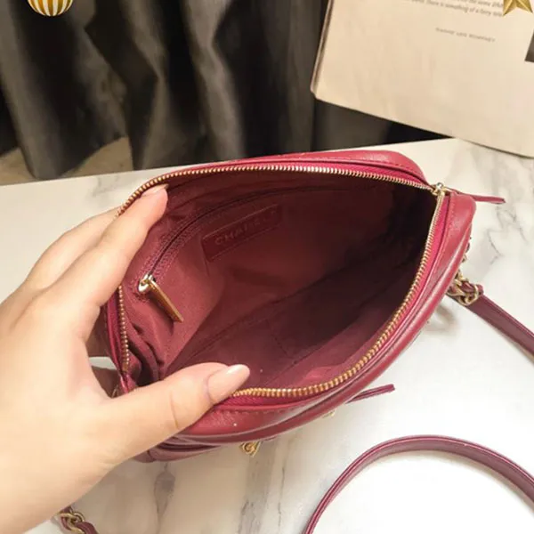 Túi Đeo Chéo Nữ Chanel Buckle Small Handbags Red Màu Đỏ
