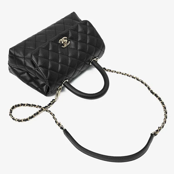 Túi Đeo Chéo Nữ Chanel Coco 9.5 Small Flap Bag With Top Handle Màu Đen