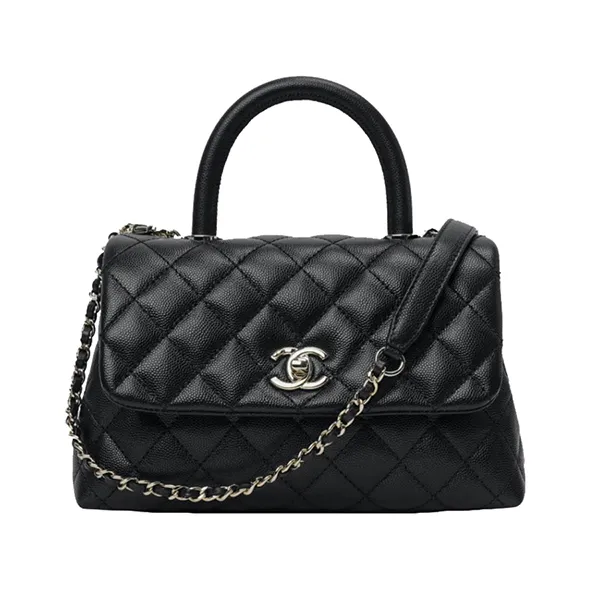 Túi Đeo Chéo Nữ Chanel Coco 9.5 Small Flap Bag With Top Handle Màu Đen